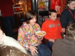 Tymek, Patryk i Norbert z pizz