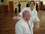 Sensei Robert i Martyna po wykonaniu techniki
