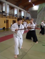 Dawid i Sensei Robert wicz irimi z bokkenem