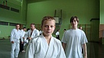 Shihan Shishiya pokazuje technik na Sensei Robercie